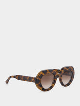 Emmanuelle Khanh Tortoiseshell Love Oval Acetate Sunglasses