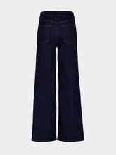 Frame Dark Blue Le Slim Palazzo Wide-Leg Jeans