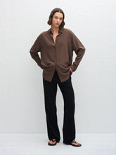 Matteau Truffle Long Sleeve Silk Shirt