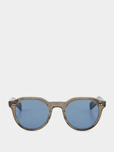 Eyevan 7285 Smoke Grey Lubin Round Acetate Sunglasses