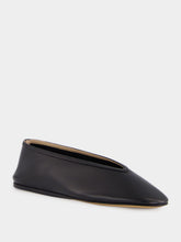 Le Monde Beryl Black Luna Leather Slipper