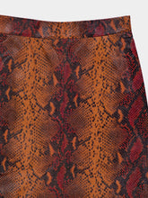 Paula Luna Snakeskin-Effect Leather Skirt