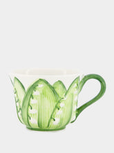 Les Ottomans Lily Of The Valley Ceramic Teacup and Saucer
