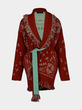 Alanui Harissa-New Sage Bandana Jacquard Cardigan