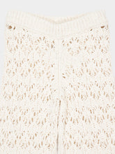 Alanui White Pearl Openwork Knit Romance Pants