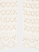 Alanui White Pearl Openwork Knit Romance Pants