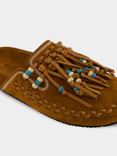 Alanui Tan Suede Journey Mules