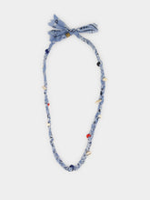 Alanui Dusty Blue Bandana Shell Necklace
