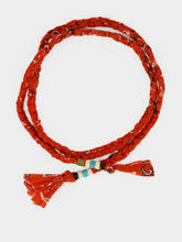 Alanui Red Bandana Belt and Necklace