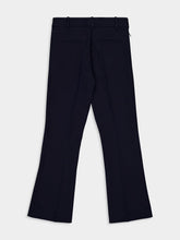 Frame Dark Blue Cropped Boot-Cut Trousers