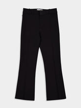 Frame Black Cropped Boot-Cut Trousers