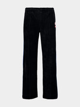 Casablanca Black Velour Track Pants with Gradient Piping