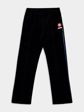 Casablanca Black Velour Track Pants with Gradient Piping