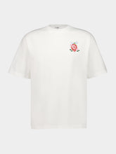 Casablanca White Dragonfly Floral Oversized T-Shirt