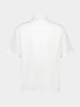 Casablanca White Cotton Poplin Embroidered Short-Sleeve Shirt