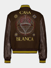 Casablanca Brown Celestial Pyramid Varsity Jacket
