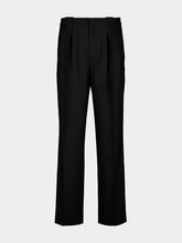 Casablanca Black Pleated Straight-Leg Trousers