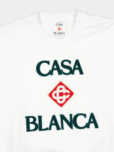 Casablanca White Bouclé Embroidered Cotton Sweatshirt