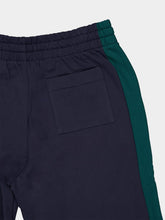 Casablanca Navy Blue and Green Panelled Cotton Joggers