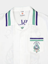 Casablanca White Hotel Emblem Silk Shirt