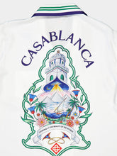 Casablanca White Hotel Emblem Silk Shirt