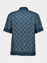 Casablanca Dark Green Radiating Monogram Silk Shirt