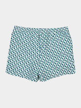 Casablanca Green Cubist Monogram Swim Shorts