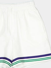 Casablanca White Hotel Emblem Silk Shorts