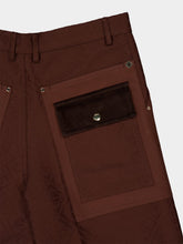 Casablanca Dark Brown Monogram Cotton Cargo Shorts