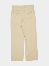 Casablanca Light Beige Pleated Cotton Trousers