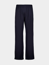 Casablanca Dark Navy Monogram Silk Trousers