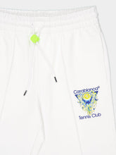 Casablanca White Tennis Club Icon Pintuck Joggers