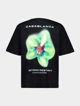 Casablanca Black Glitch Orchid Oversized T-Shirt