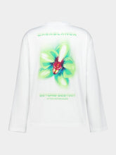 Casablanca White Glitch Orchid Long-Sleeve T-Shirt