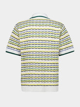 Casablanca Yellow and Green Tuck Stitch Cotton Button-Up Shirt