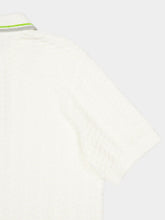 Casablanca White Tennis Bouclé Cotton Polo Shirt