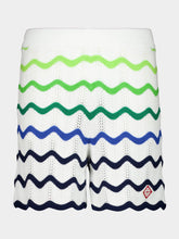 Casablanca Green Wave Knit Cotton Shorts