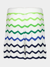 Casablanca Green Wave Knit Cotton Shorts