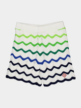 Casablanca Green Wave Knit Cotton Shorts