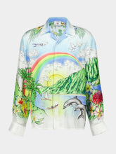 Casablanca Aloha Long Sleeve Silk Shirt
