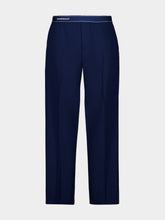 Casablanca Navy Blue Sports Trousers in Virgin Wool