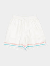 Casablanca White Dance Joy Silk Shorts