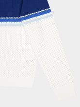 Casablanca White and Blue Striped Mesh Track Jacket
