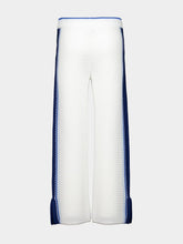 Casablanca White Blue Mesh Track Pants
