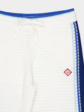 Casablanca White Blue Mesh Track Pants