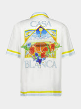 Casablanca Flower Court Silk Tennis Cuban Shirt