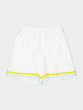 Casablanca White Tennis Landscape Silk Shorts