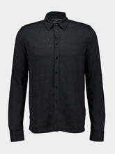 Majestic Filatures Black Linen Long-Sleeved Shirt