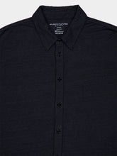 Majestic Filatures Black Linen Long-Sleeved Shirt