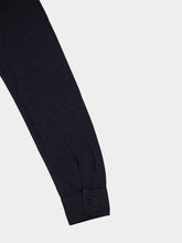 Majestic Filatures Black Linen Long-Sleeved Shirt